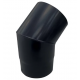Coude à 45° Tubest noir mat 1,2 mm