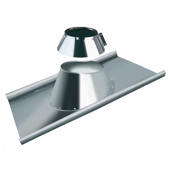 Solin toit avec embase plomb pente 5 /30° et collet anti pluie
