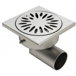 Siphon de sol latéral en inox Limatec 100 x 100 Ø 40 mm - 1040LM