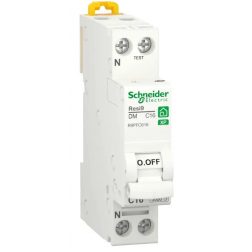 Disjoncteur modulaire Schneider Resi9 peignable 1P N 16A courbe C - R9PFC616