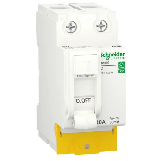 Interrupteur différentiel Schneider Resi9 peignable 2P 40A Type AC - R9PRC240
