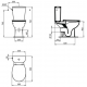 Pack WC NF Ideal Standard Ulysse sans bride en porcelaine blanc - P026701