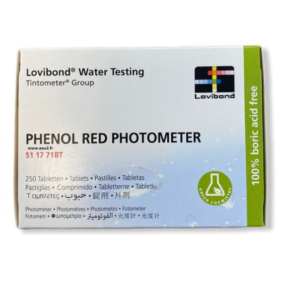 Pastilles Réactif RED PHENOL ( pH ) pour Photomètre MD110 - MD200 - 511771BT