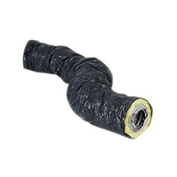 Gaine souple PE Isolé laine de verre Ep 25 mm Ø 125 mm - 6 m