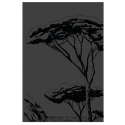 Plaque murale PORQUEROLLE haute acier noir givré Dixneuf - 027.10760.82N3