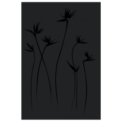 Plaque protecti murale PARADISIO acier noir givré Dixneuf - 027.10758.82N3