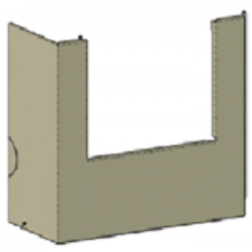 Habillage inférieur gauche blanc n°120 pour Edilkamin BLADE 433950 - R1060830