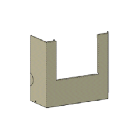 Habillage inférieur gauche blanc n°120 pour Edilkamin BLADE 433950 - R1060830
