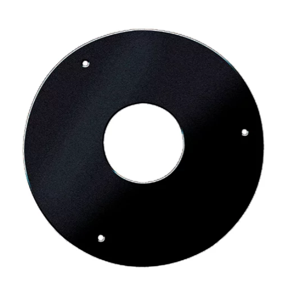 Plaque de propreté ronde noir double paroi Tubest