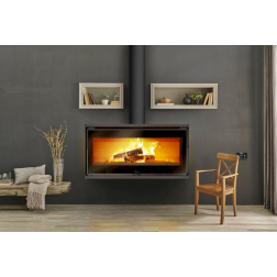 Poêle à bois acier Lacunza Paris 1000 7,5 Kw mural