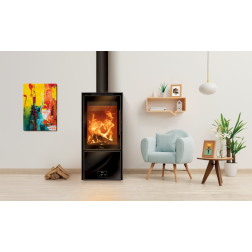 Poêle à bois acier Lacunza Calais 9 Kw