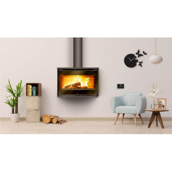 Poêle à bois acier Lacunza Paris 700 mural 5,5 Kw