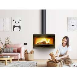 Poêle à bois acier Lacunza Paris 800 7 Kw mural