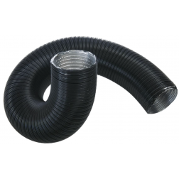 Flexible aluminium noir Ten pour amenée d'air frais extensible 1.5 m