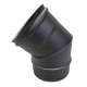 Coude à 45° double paroi isolé Tubest noir mat