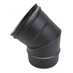 Coude à 45° double paroi isolé Tubest noir mat