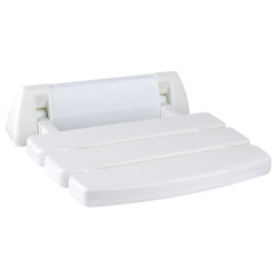 Siège de douche relevable PMR 350 x 340 mm en ABS blanc - 60582