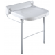 Siège de douche relevable PMR 440 x 395 mm en ABS blanc - 60584
