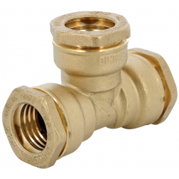 Té en laiton pour PE