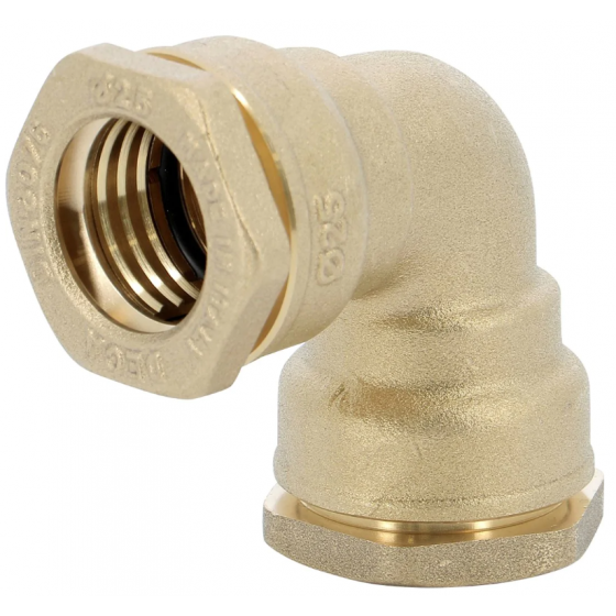 Coude 90 en laiton pour PE