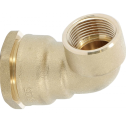 Coude 90° Laiton pour PE Femelle