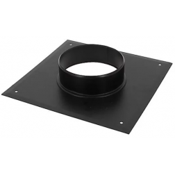 Plaque de finition noir mat Ten 25 x 25 pour tuyau concentrique