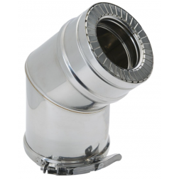 Coude 45° double paroi isolé Ten Duoten