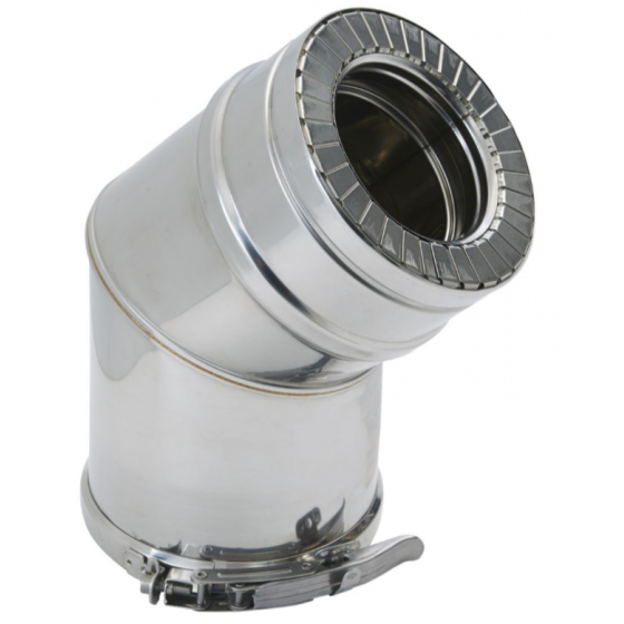 Coude 45° double paroi isolé Ten Duoten