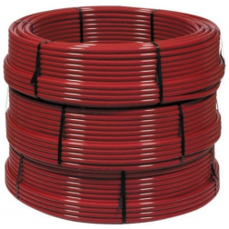 Tube PER nu pour plancher chauffant rouge Ø 13 x 16
