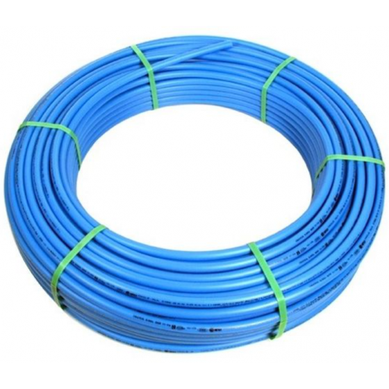 Tube PER nu pour plancher chauffant bleu Ø 13 x 16