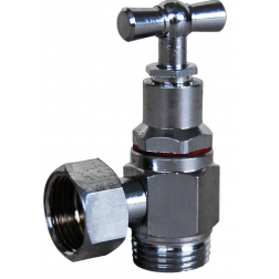 Robinet à potence équerre chromé Sferaco avec presse-étoupe Ø 3/8 WC - 1341003