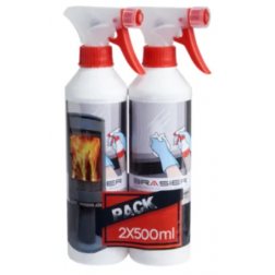 Nettoyant de vitre pour poêle et cheminée Joncoux 2 x 500 ml - 001806