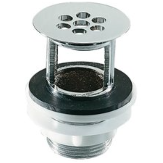 Bonde à grille laiton 80 mm avec trop plein pour lavabo Porcher - D5851AA