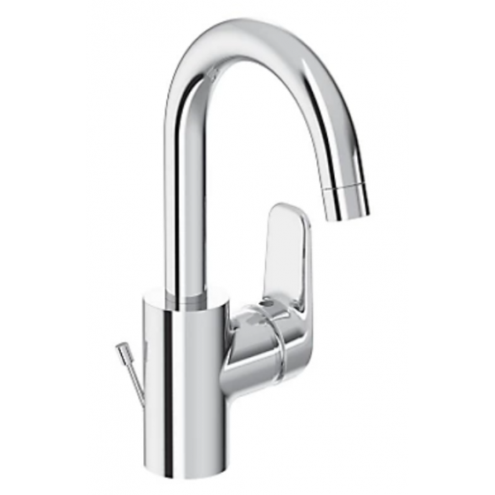 Mitigeur lavabo monotrou bec haut Okyris Porcher à tirette et bonde - D0572AA