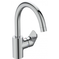 Mitigeur cuisine Kheops Porcher bec tube haut blue start col de cygne - D2633AA