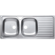 Évier de cuisine Moderna à encastrer inox Eco 2 cuves 116 x 50 x 16 - EEBM116G00