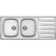 Évier de cuisine Moderna à poser en inox Zoom 2 cuves --- 116 x 50 x 3
