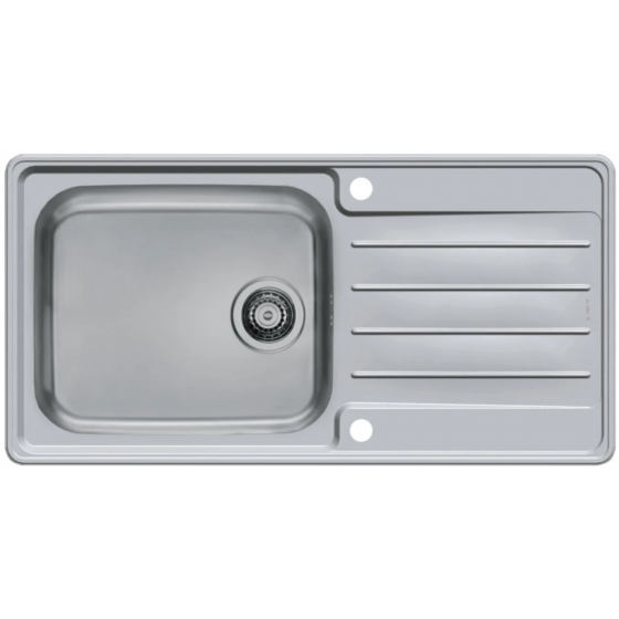 Évier de cuisine Moderna à encastrer inox Line Plus grande cuve 98 x 50 x 20
