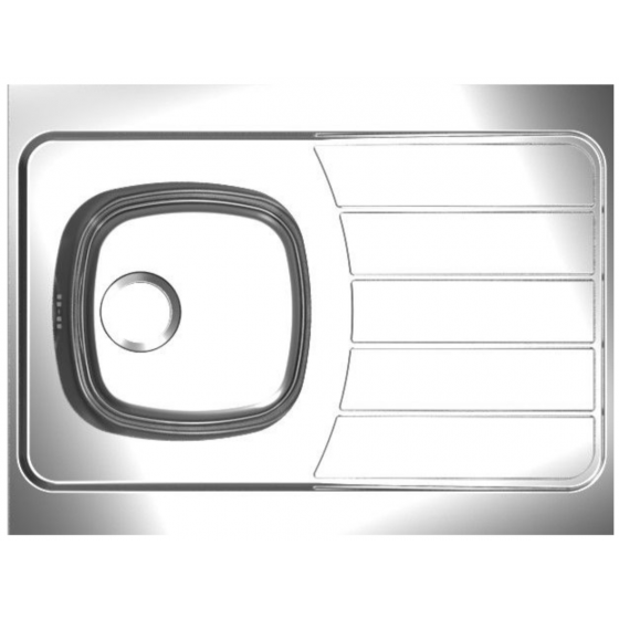 Évier de cuisine Moderna à poser en inox Iseo 1 cuve