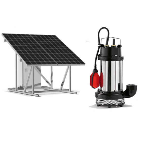 Kit de pompage solaire Jetly Ecosom 290 pour eaux chargées - 250130
