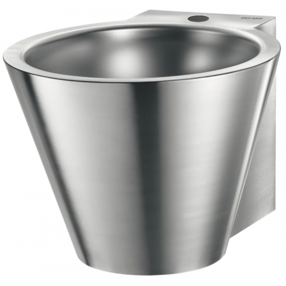 Lavabo suspendu Delabie en inox Baila avec trou Ø 35 sans trop plein - 121180