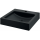 Lavabo suspendu Unito Delabie noir mat 395 x 405 avec trou Ø 35 - 121830BK