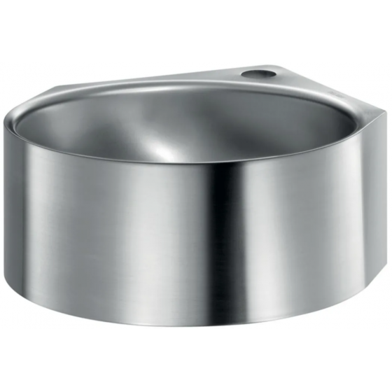 Lave-mains d'angle Delabie en inox Minimal avec trou Ø 35 central - 121550