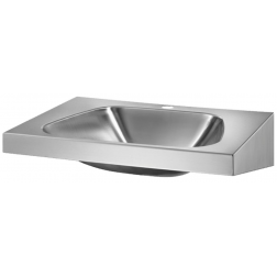 Lavabo suspendu Delabie Trapez en inox avec trou Ø 35 central - 121270