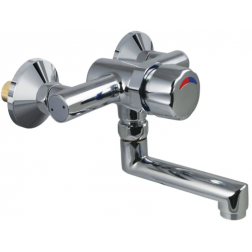 Mitigeur lavabo mural temporisé monobloc mono-commande Presto - 35302