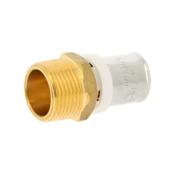 Raccord droit mâle multicouche à sertir à écrou fixe PB Tub