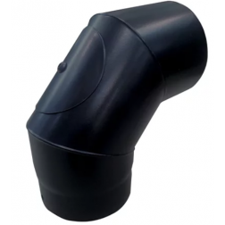 Coude 90° Tubest noir mat avec trappe de ramonage 1.2mm