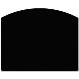 Plaque protection sol arrondie noir givré Dixneuf 80 x 50 cm - 017.PSA1N3