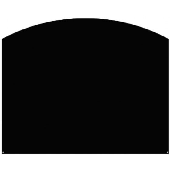 Plaque protection sol arrondie noir givré Dixneuf 80 x 50 cm - 017.PSA1N3