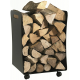 Porte-bûches Pelag Tubest noir sur roulette 39 x 39 x 58 cm - 5650150